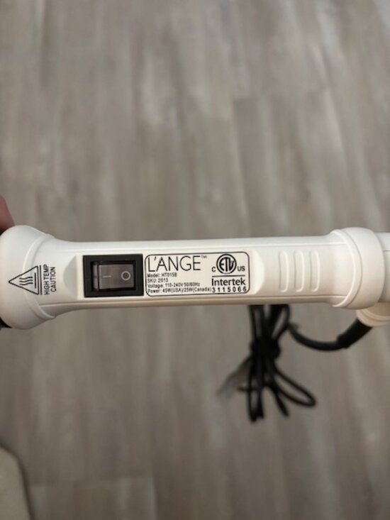 L'ange ONDULE 32mm Tourmaline Hair Curling Wand White - Picture 3 of 3